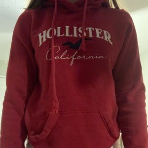 Hollister California Red Logo Hoodie